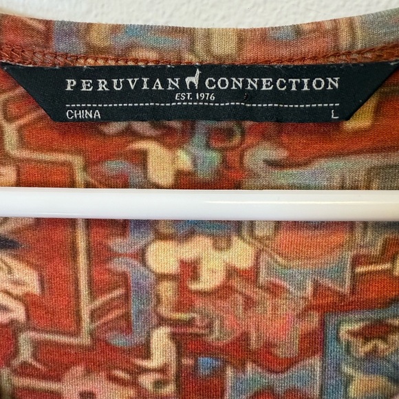 Peruvian Connection Sleeveless Maxi Dress Abstract Print Women’s Size Large - Picture 7 of 8